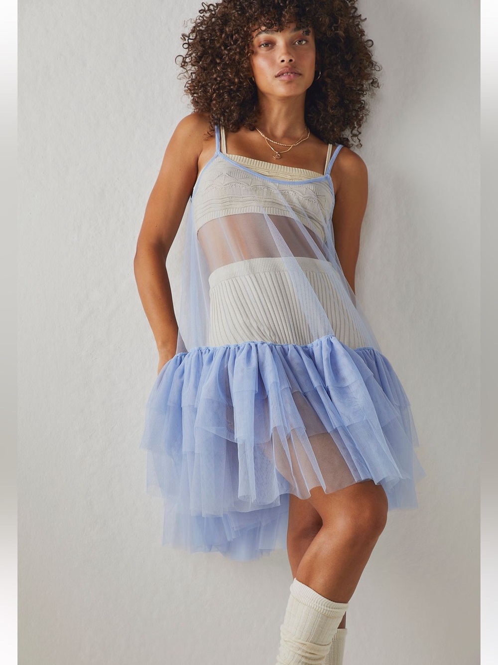 Free People Push Send Tulle Dress
